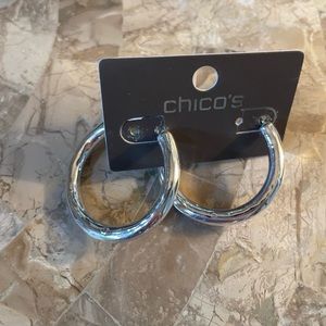 Chico’s Silver Hoop Earrings